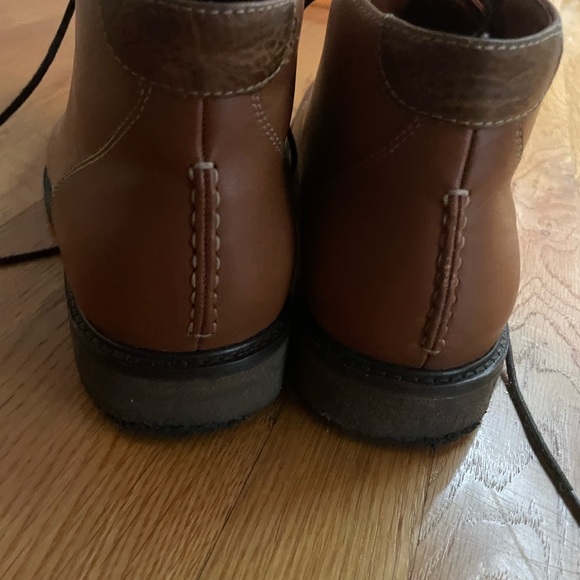 Johnson & Murphy leather boots sheepskin memory foam size 9 - Picture 2 of 3